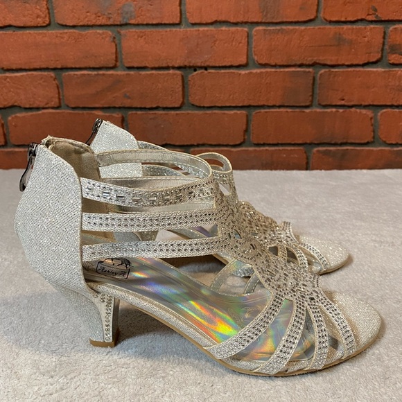 Ashley A Women Lady Rhinestone Shoes 3"‎ Heel Size 9 - Picture 4 of 6